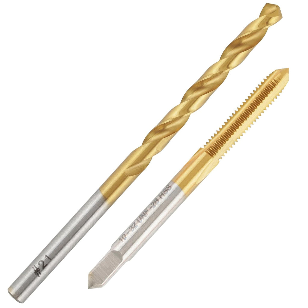 10-32 Ti-Coated Tap and #21 Drill Bit Set