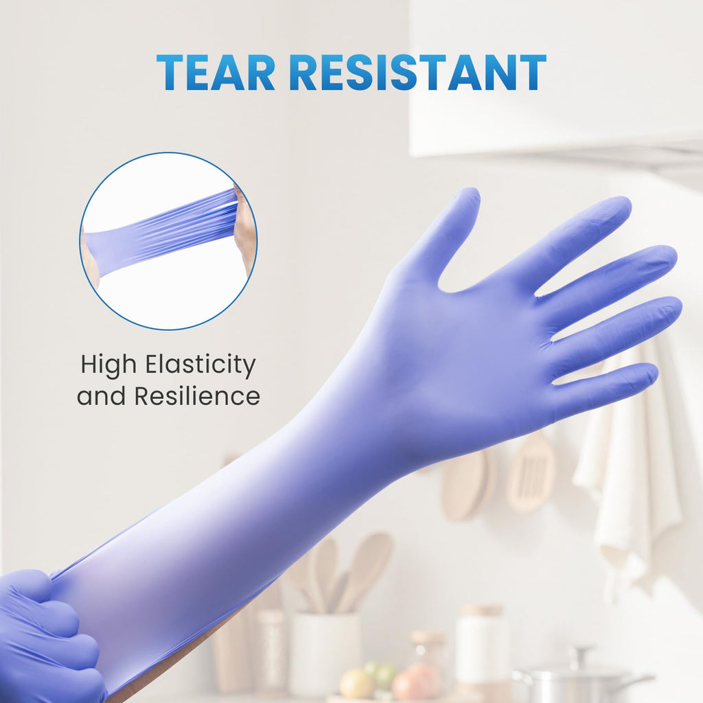 Nitrile Exam Gloves Small, 100 Count Disposable Gloves, Iris Blue
