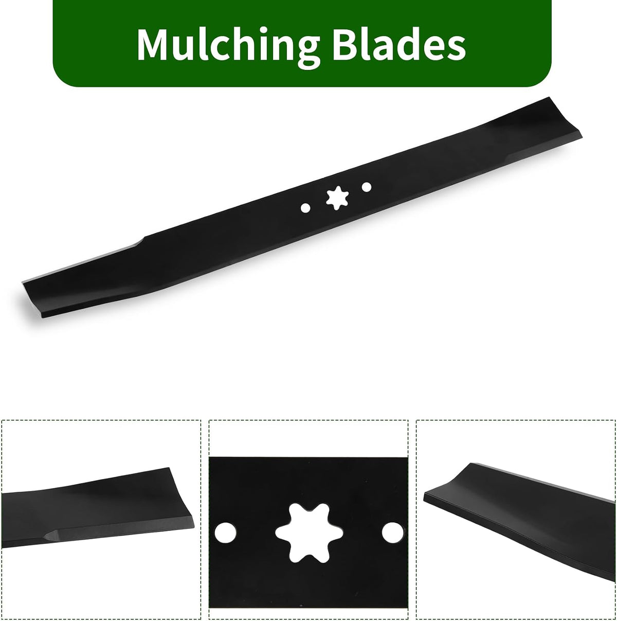 DOCAS 21 inch Mower Mulching Blades for 42" Cut, 742-04308, 2 Pack