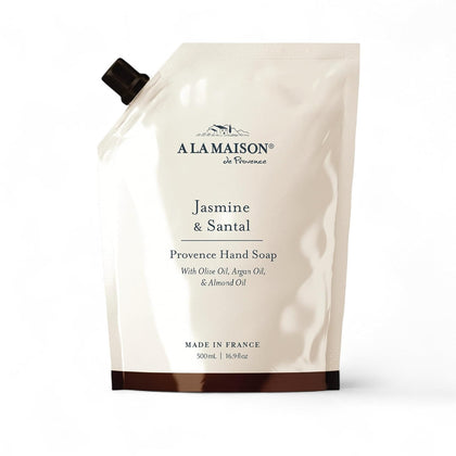 Hand Soap Refill Pouch – Jasmine & Santal– Liquid Hand Wash Refill, Eco-Friendly & Recyclable – Plant-Based