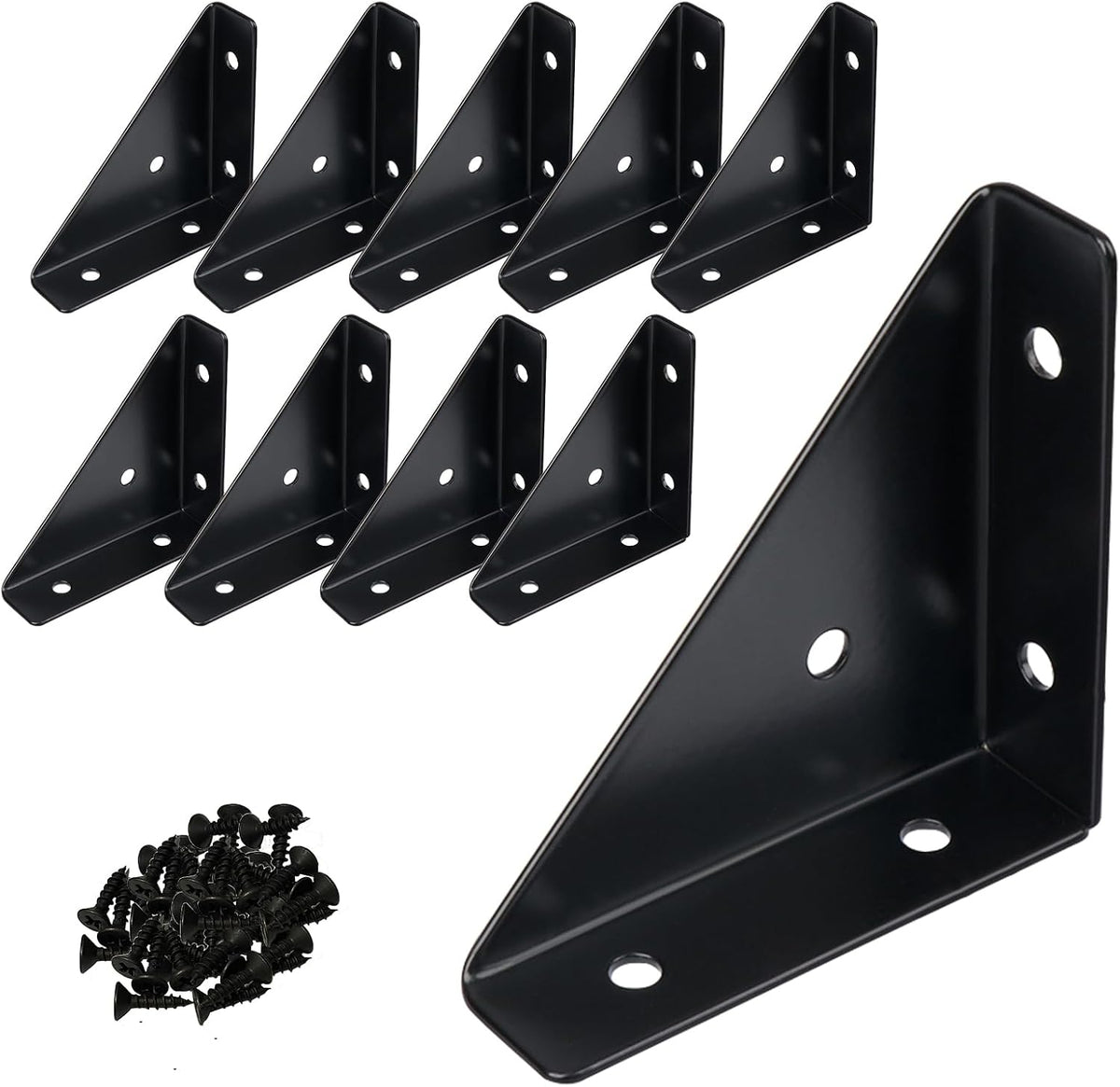 2-9/16" Corner Brace L Bracket for Wood – 10 Pack Right Angle Brackets