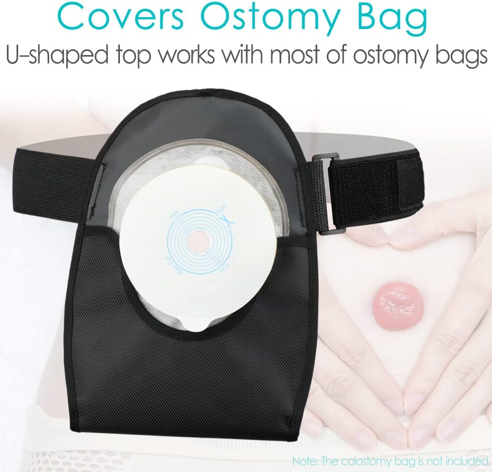 Waterproof Ostomy Bag Cover Belt Adjustable Washable Colostomy Bag Covers Protector Reusable Stoma Urostomy Ileostomy