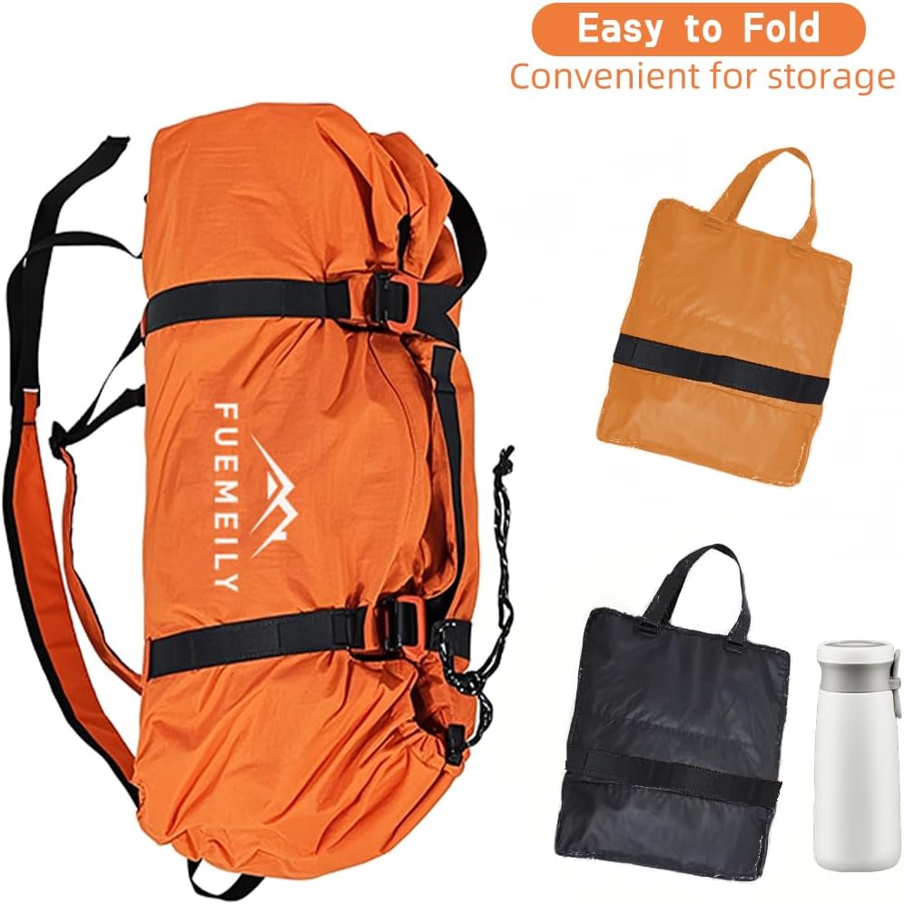 Rock Climbing Rope Bag, Foldable, Adjustable Straps