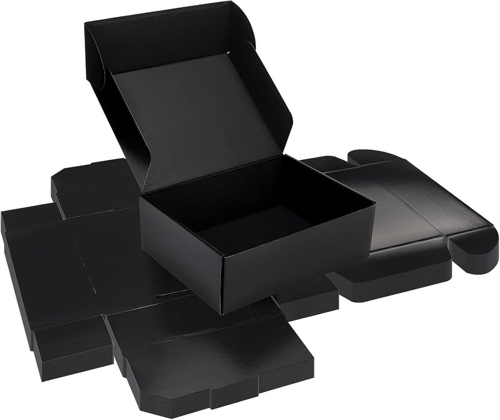 Black Shipping Boxes 20 Pack, Large Cardboard Mailer Boxes For Small Business Shipping Packaging(16x16x7cm)