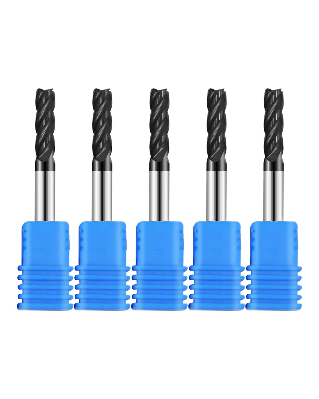 5Pcs 3/16in Solid Carbide End Mills, 4 Flute