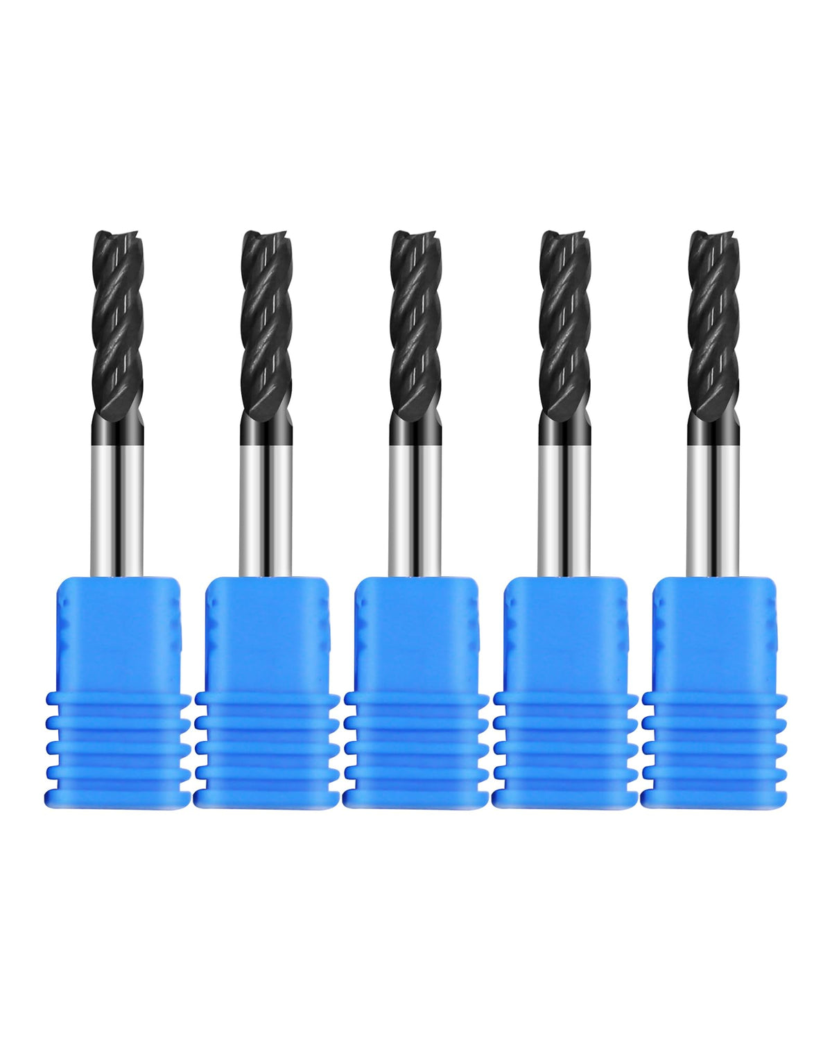 5Pcs 3/16in Solid Carbide End Mills, 4 Flute