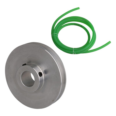 CNBTR V Shape Single Groove Fixed Bore Pulley for Motor Shaft 14MM with 3.28 ft Belt