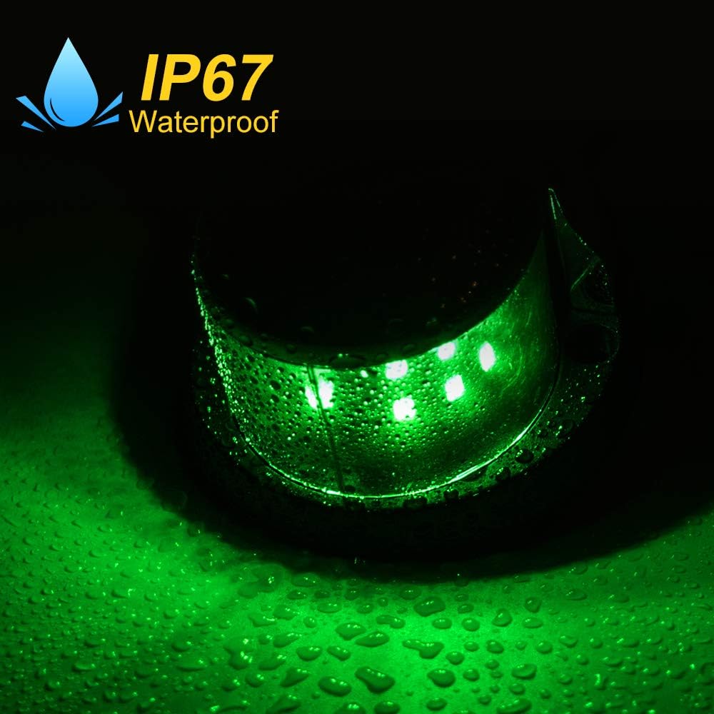 LED Boat Navigations Light Marine Red and Green Bow Light (Silver)