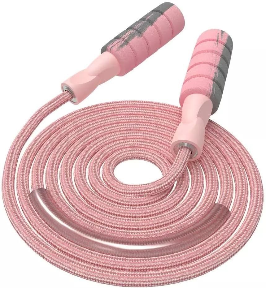 Jump Rope Cotton Adjustable Skipping Weighted jumprope for Women, Adult and Children Athletic Fitness Exercise