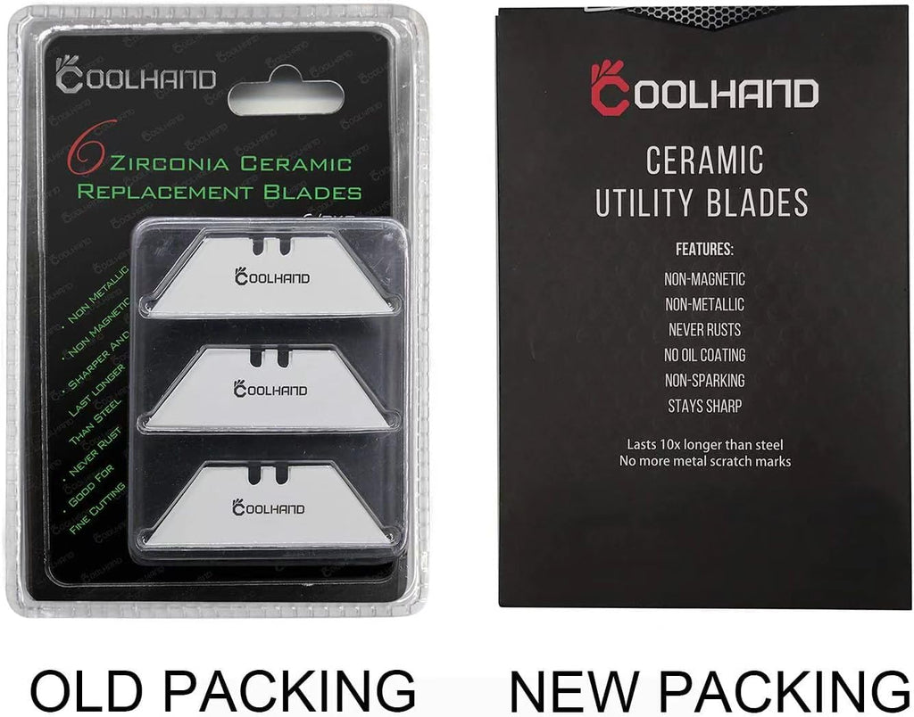 Zirconia Ceramic Utility Knife Blades 6 Pcs,Sharp&Rustproof
