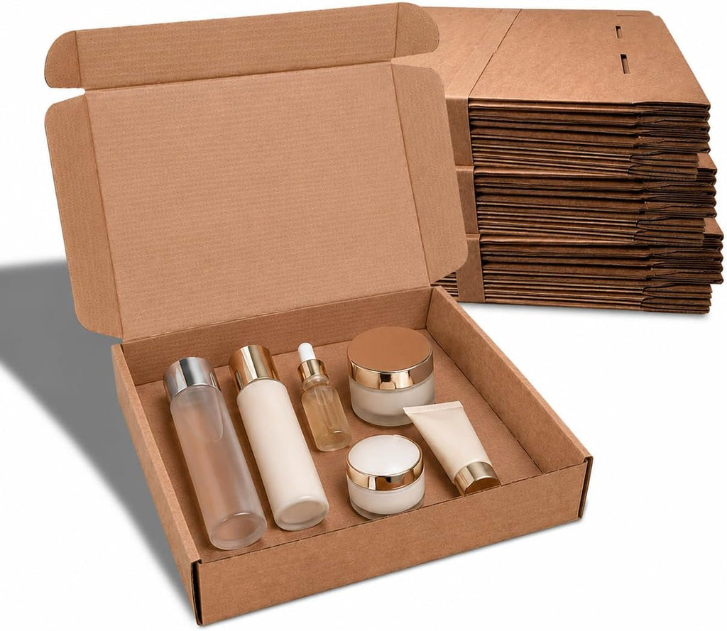 Corrugated Shipping Boxes 12x9x4Inches, 30Pack Kraft Cardboard Literature Mailers, Durable Small Business Mailing