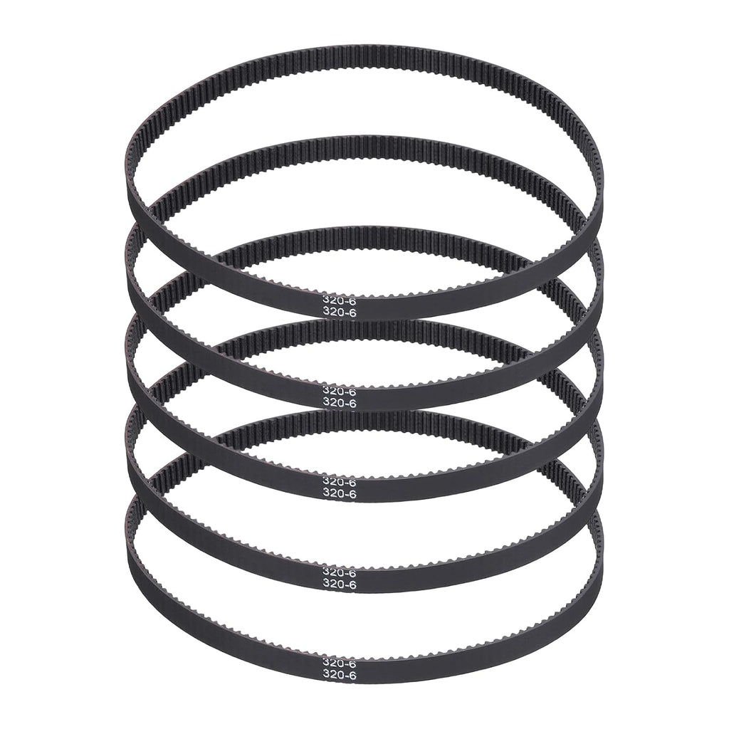 MECCANIXITY 5Pcs 320mm GT-2 Timing Belt 6mm Width 2mm Pitch Closed Loop