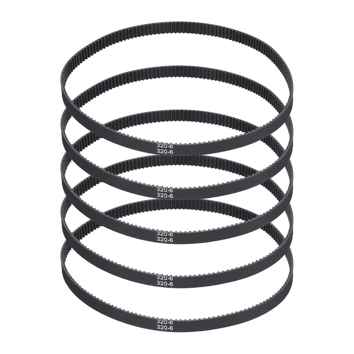 MECCANIXITY 5Pcs 320mm GT-2 Timing Belt 6mm Width 2mm Pitch Closed Loop