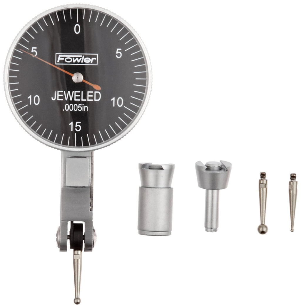Fowler 52-562-780-0, Horizontal Test Indicator With 0-0.030" Measuring Range (Black)