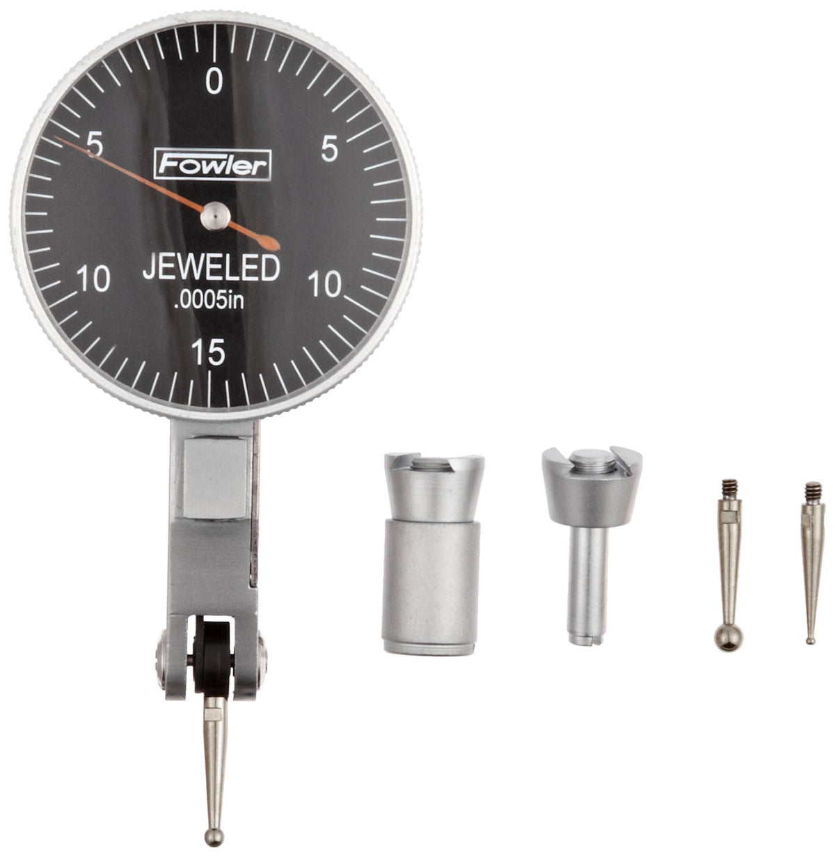 Fowler 52-562-780-0, Horizontal Test Indicator With 0-0.030" Measuring Range (Black)
