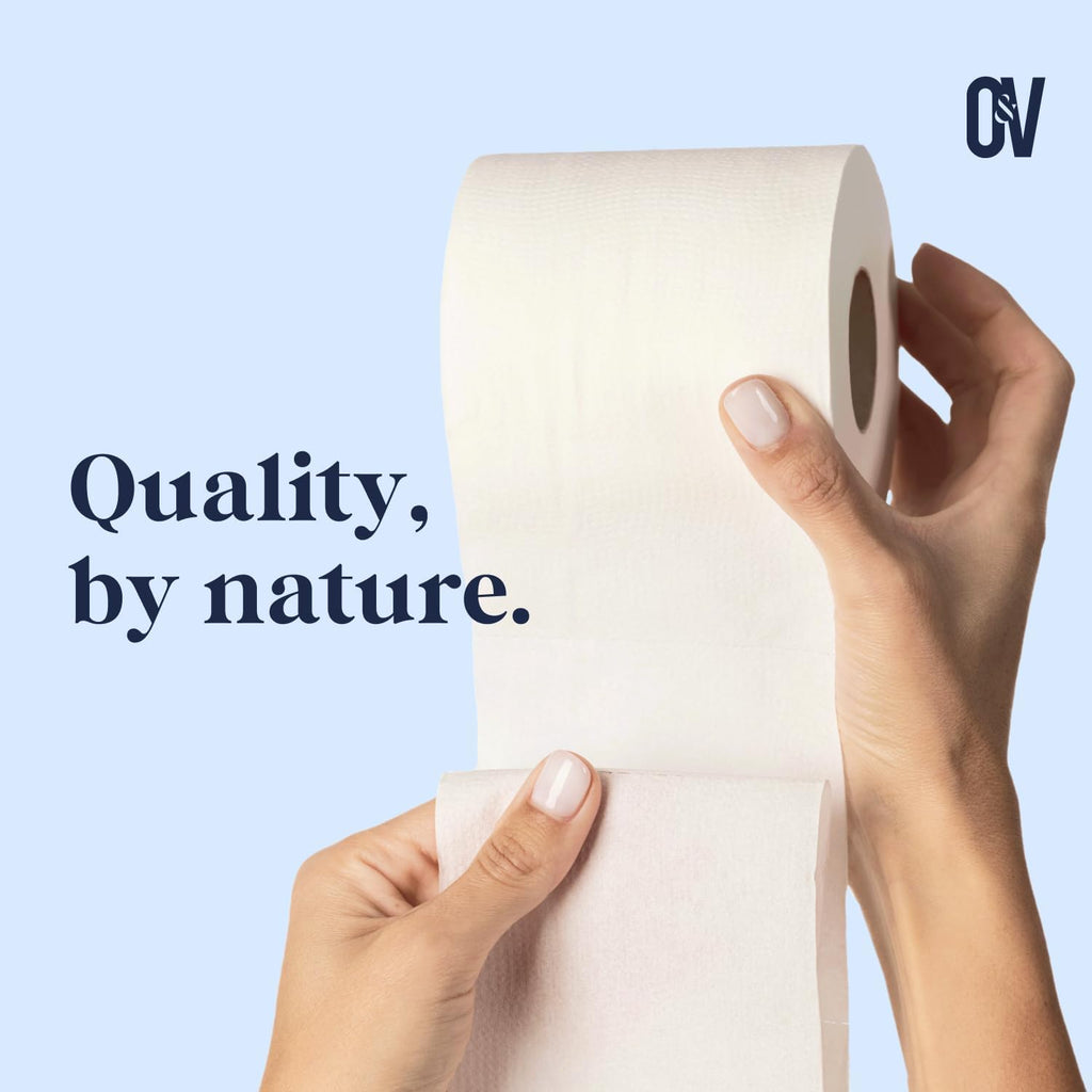 100% Bamboo Toilet Paper - 12 Rolls, Tree-Free, Sustainable