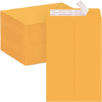 100Pack Manilla Envelopes 6 x 9 Brown Kraft Catalog Envelopes Self Seal for Mailing