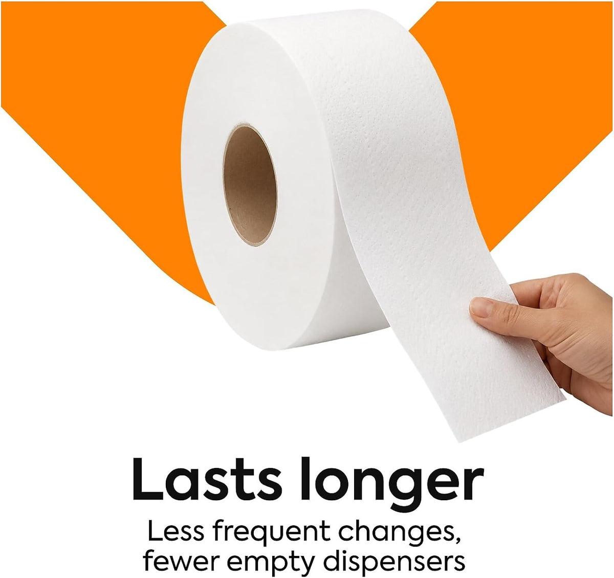 Professional Jumbo Toilet Paper, 1-Ply, White, 12 Rolls