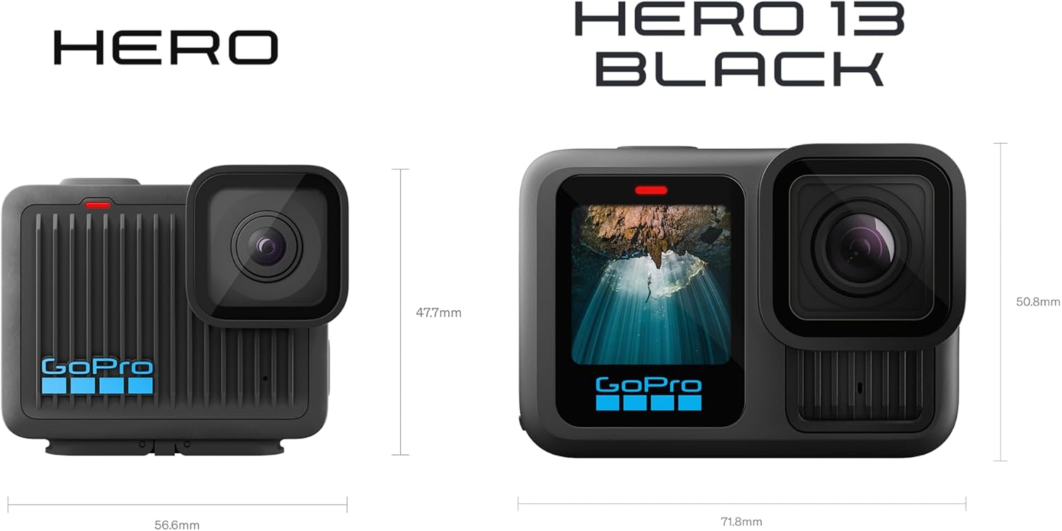 Hero - Compact Waterproof Action Camera with 4K Ultra HD Video, 12MP Photo, Touch Screen