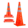 1 Pack 28 Inch Collapsible Traffic Cones, Orange Safety Cones | Collapsible 28-in orange cones with reflective