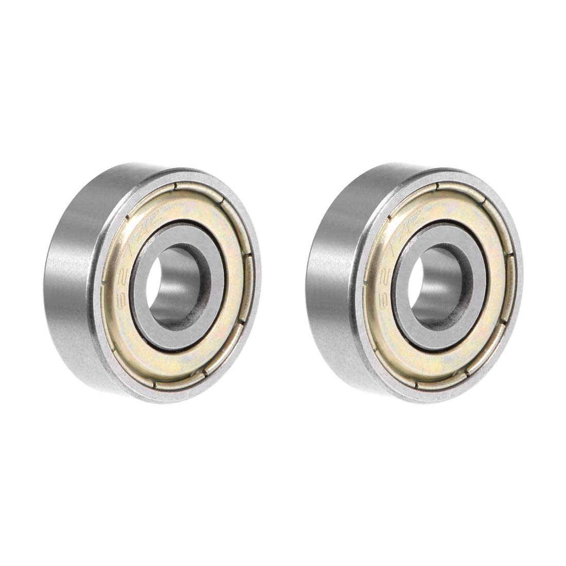 uxcell 627ZZ Deep Groove Ball Bearing 7x22x7mm Double Shielded Chrome Steel Bearings 2-Pack