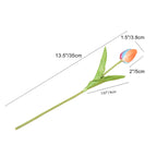 20 Stems Rainbow Artificial Tulip Flowers for Home Centerpieces
