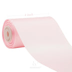 4 inch Light Pink Double Faced Satin Ribbon Continuous 10 Yards