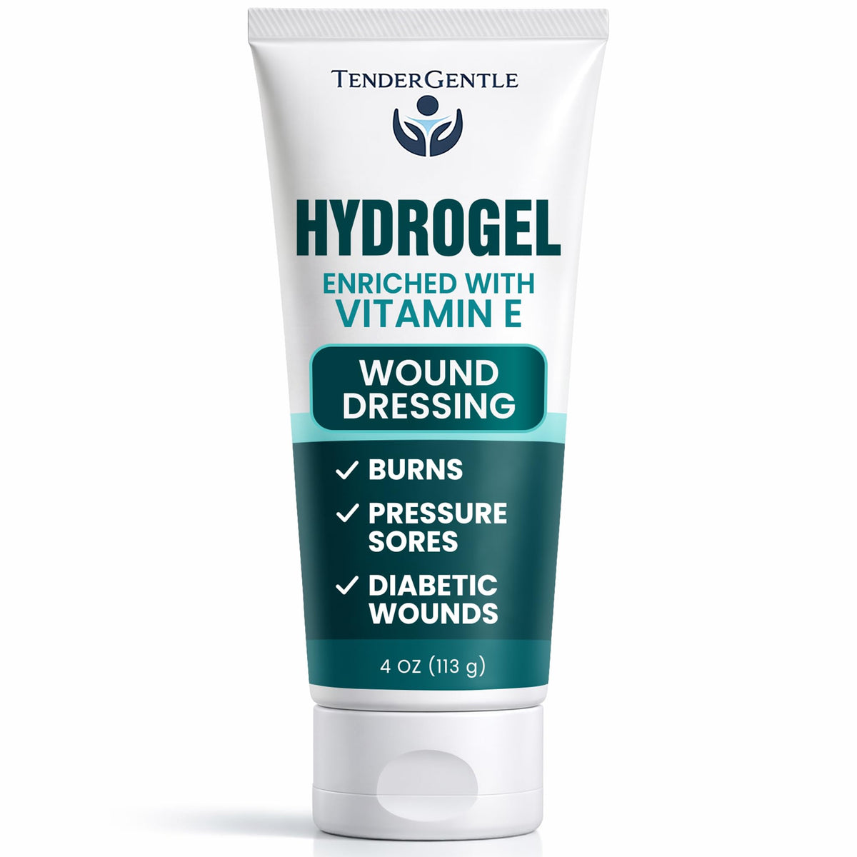 Hydrogel Wound Dressing Ointment - 4 oz Amorphous Hydrogel for Wound Care, Burns, Diabetic Ulcers - Enriched with