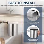 Ice Scoop Holder, Stainless Steel Ice Scoop and Holder Hanging Organizer for Fridge Shelf, Freezer, Pantry