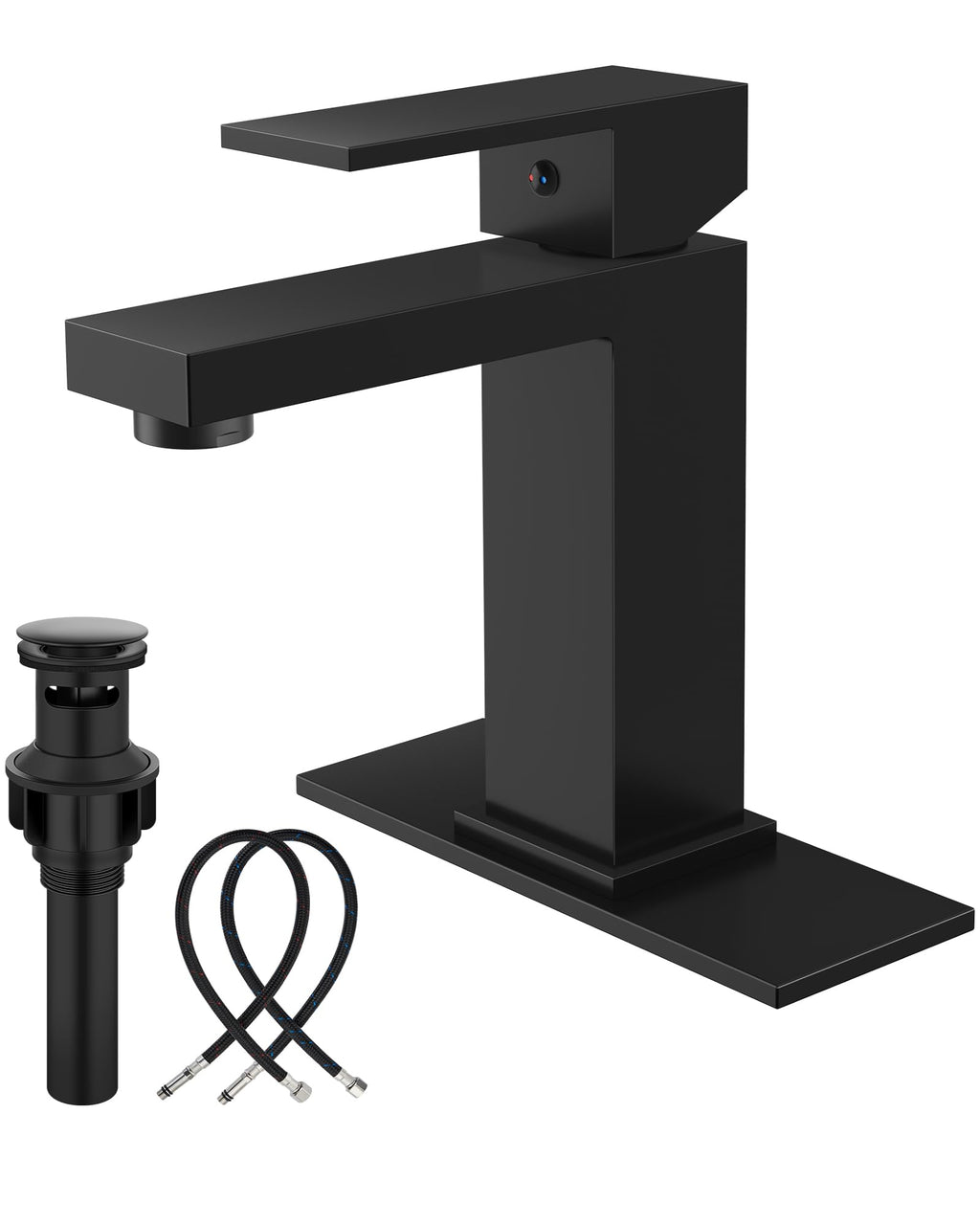 Bathroom Faucets 1 Hole Single Handle,Matte Black