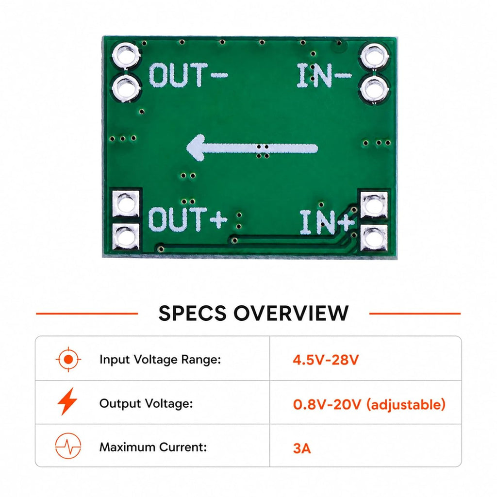 6-Pack MP1584EN Buck Converter, DC-DC, 3A Adjustable