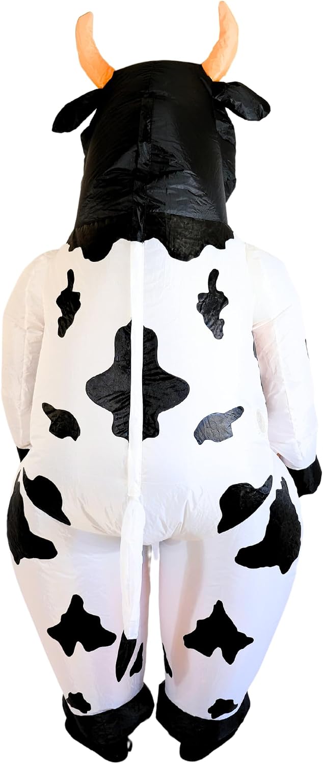 Inflatable Costume Adult, Blow Up Cow Costume for Halloween Inflatables Cosplay Party
