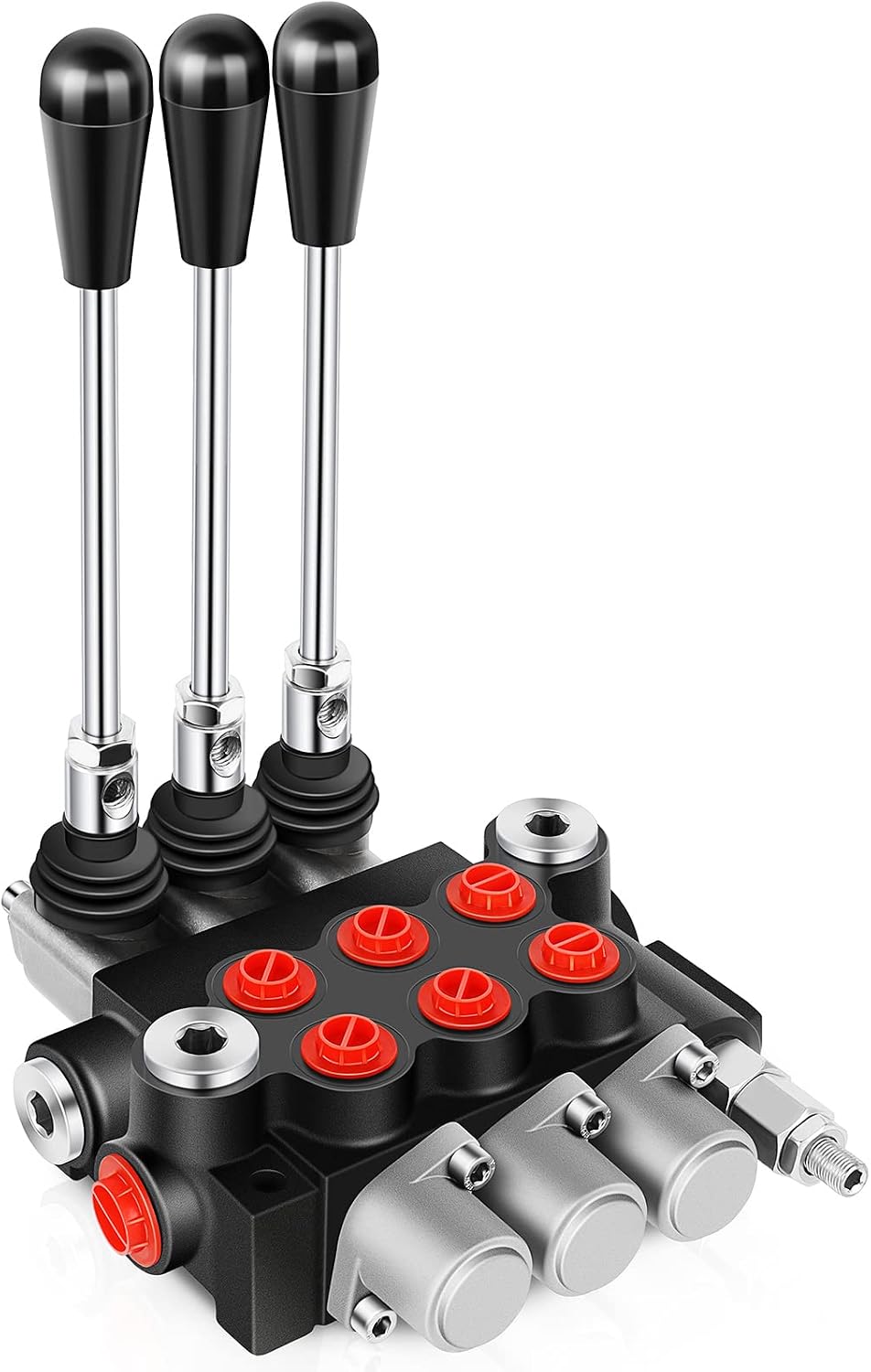 Hydraulic Flow Control Valve 3 Spool 11 GPM Adjustable Relief Valve