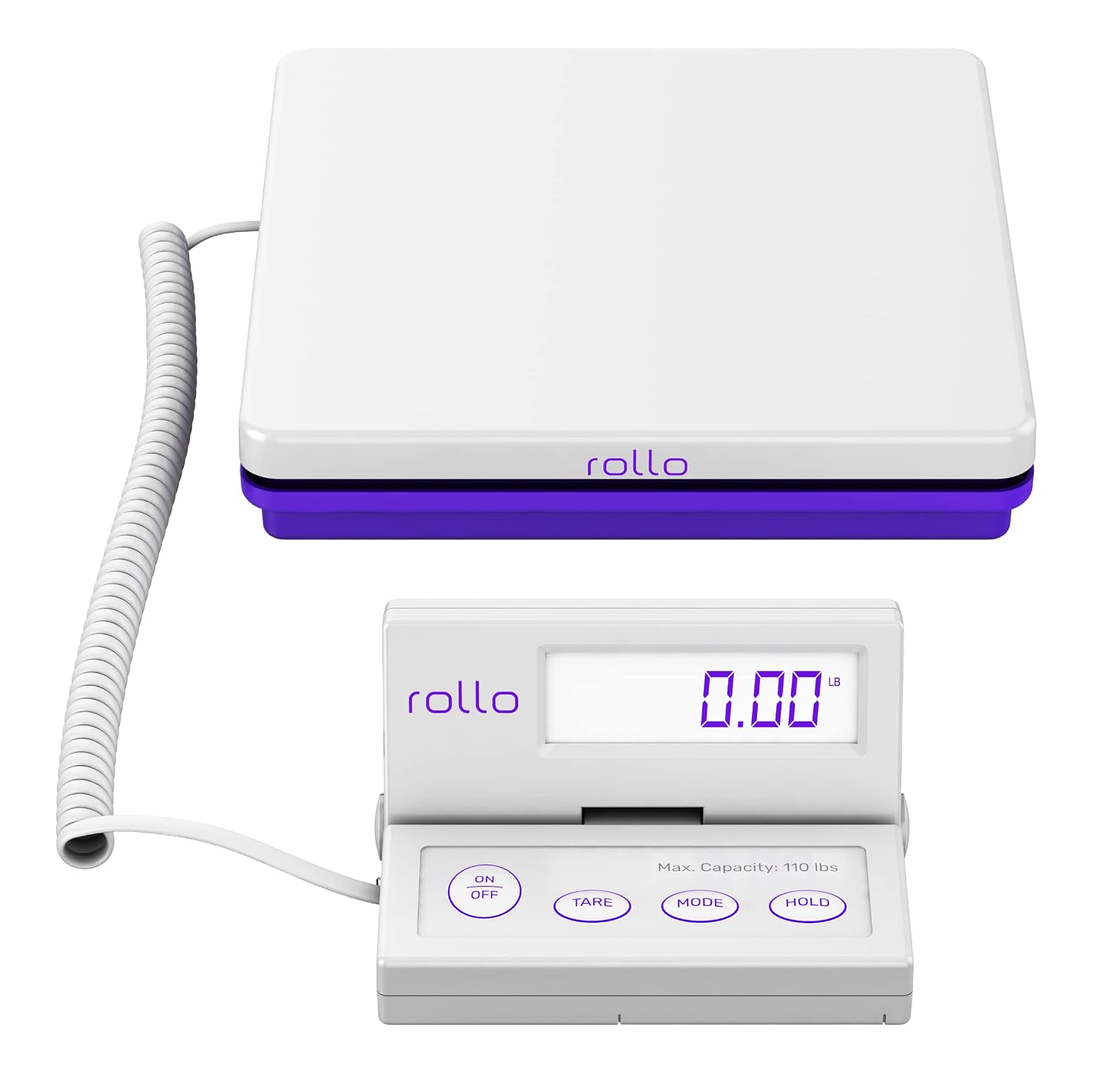 Shipping Scale for Packages - Digital Postal Scale (110 Lb Max) | Hold and Tare Functions - Includes AC Adapter and