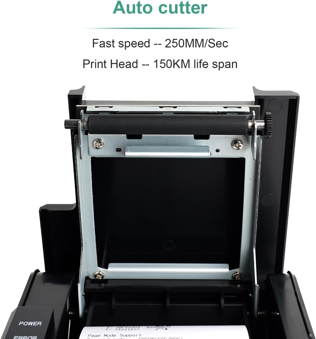 Kitchen Restaurant POS Printer RP850P, 80mm Thermal Receipts Printer with Auto Cutter, USB Serial Ethernet for