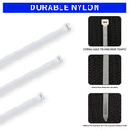 KOOWIN Small 4 inch White Nylon Plastic Cable Zip Ties Wire Wraps, 200 Pack