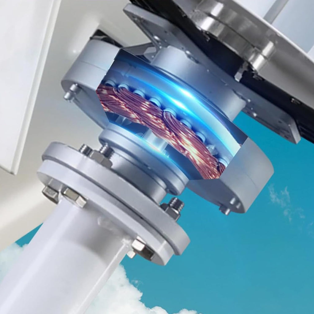 Vertical Wind Turbine 10000W, 3 Phase AC Permanent Magnet Generator for Home Street Lighting with MPPT Controller, 3
