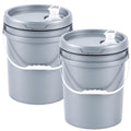 2 Pack 5 Gallon Utility Buckets with Lids, Pour Spouts and Handles