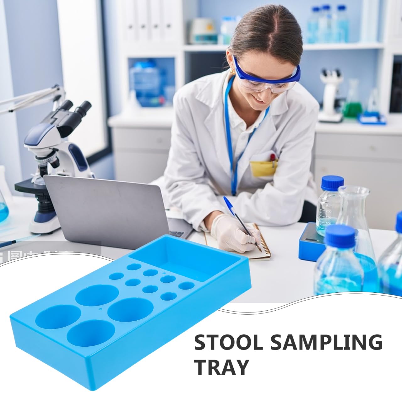 and Urine Holder Portable Tube Rack for Specimen Container Tray and Lab Tube Holder Integrated Sampling Tray for