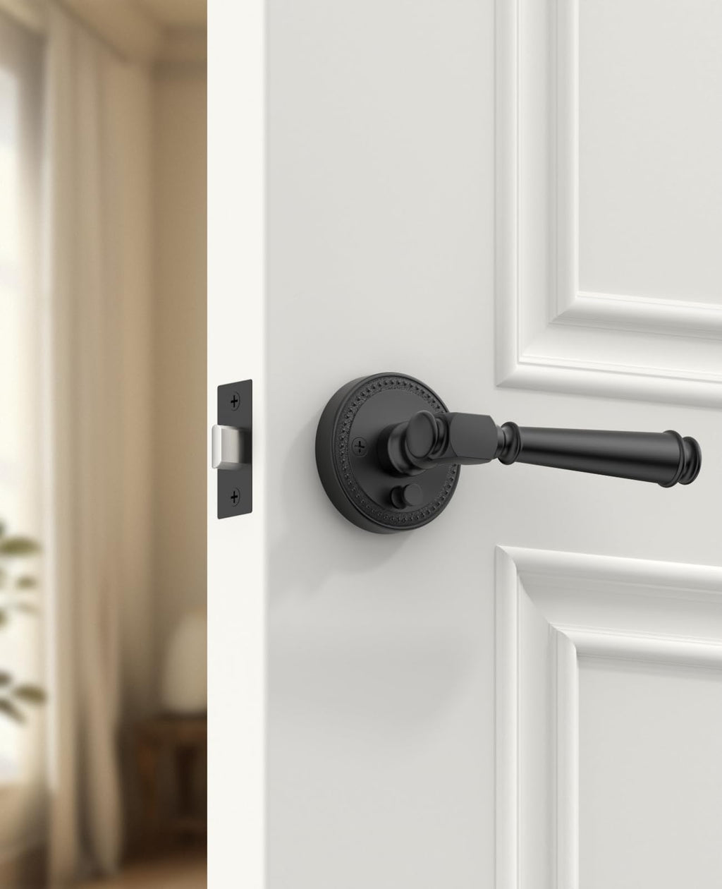 10 Pack Matte Black Privacy Interior Door Handles