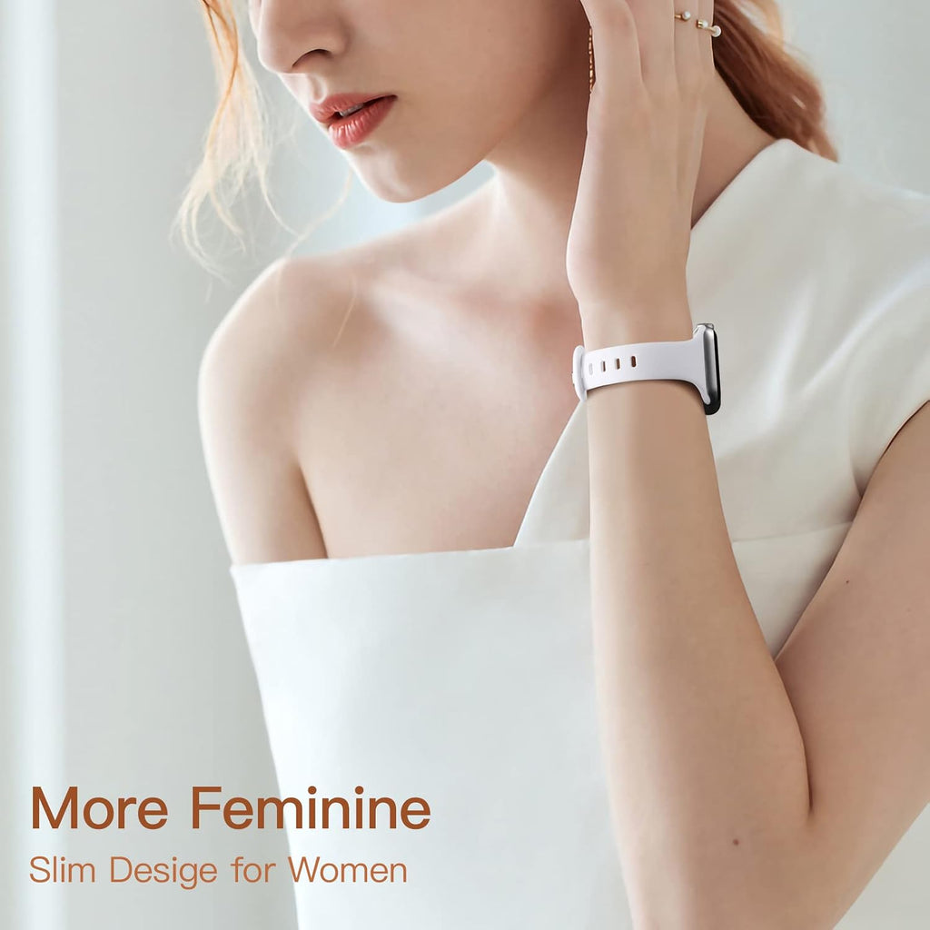 Thin Slim Bands Compatible with Apple Watch Bands 40mm 41mm 42mm 38mm iWatch Bands Series 11 10 9 8 7 6 5 4 SE for