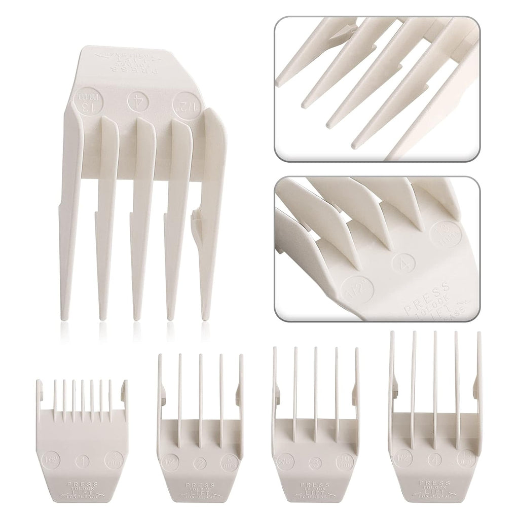 Professional Peanut Clipper Guards - 4-Piece Clipper Guides For Wahl Peanut, Trimmer Cutting Guides Set - Competible