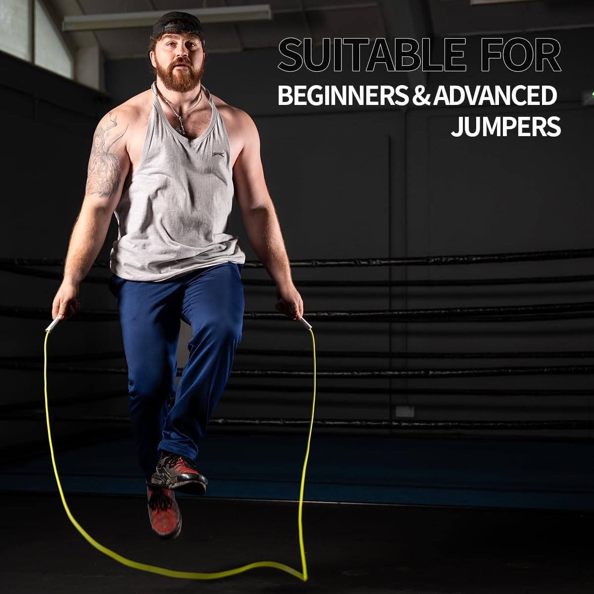 Hererope 6MM PVC Jump Rope for Men & Women Fitness, Speed, Tricks, Cardio Training, Boxing Jump Rope with Unbreakable
