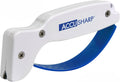 Knife Sharpener, Ergonomic Comfortable Handle, Compact & Easy to Use, Restore and Hone Straight & Serrated Knives, White
