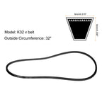 uxcell 4pcs K32 Rubber V Belt, K Section V-Belt 32" Outside Circumference x 0.315" Width x 0.236" Thick, Industrial Power Transmission Belt