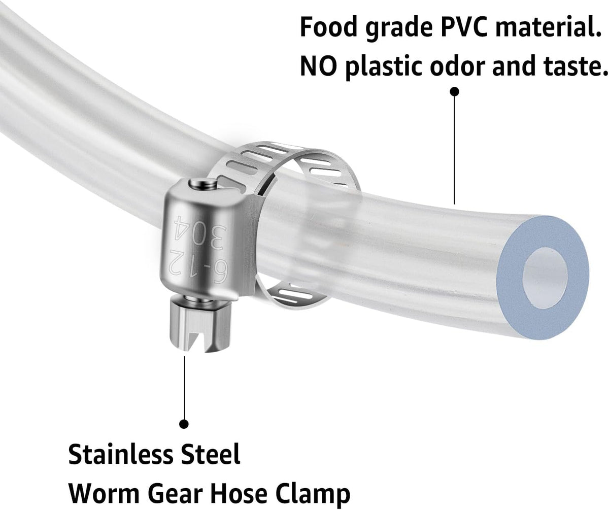 Draft Beer Line with Barb Connector, Beer tower Brewing Tubing Hose