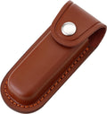 Pocket Knife Sheath, 4" Folding Pocket EDC Knife Case, Portable Pouch Knife Leather Holster with Snap Closure and