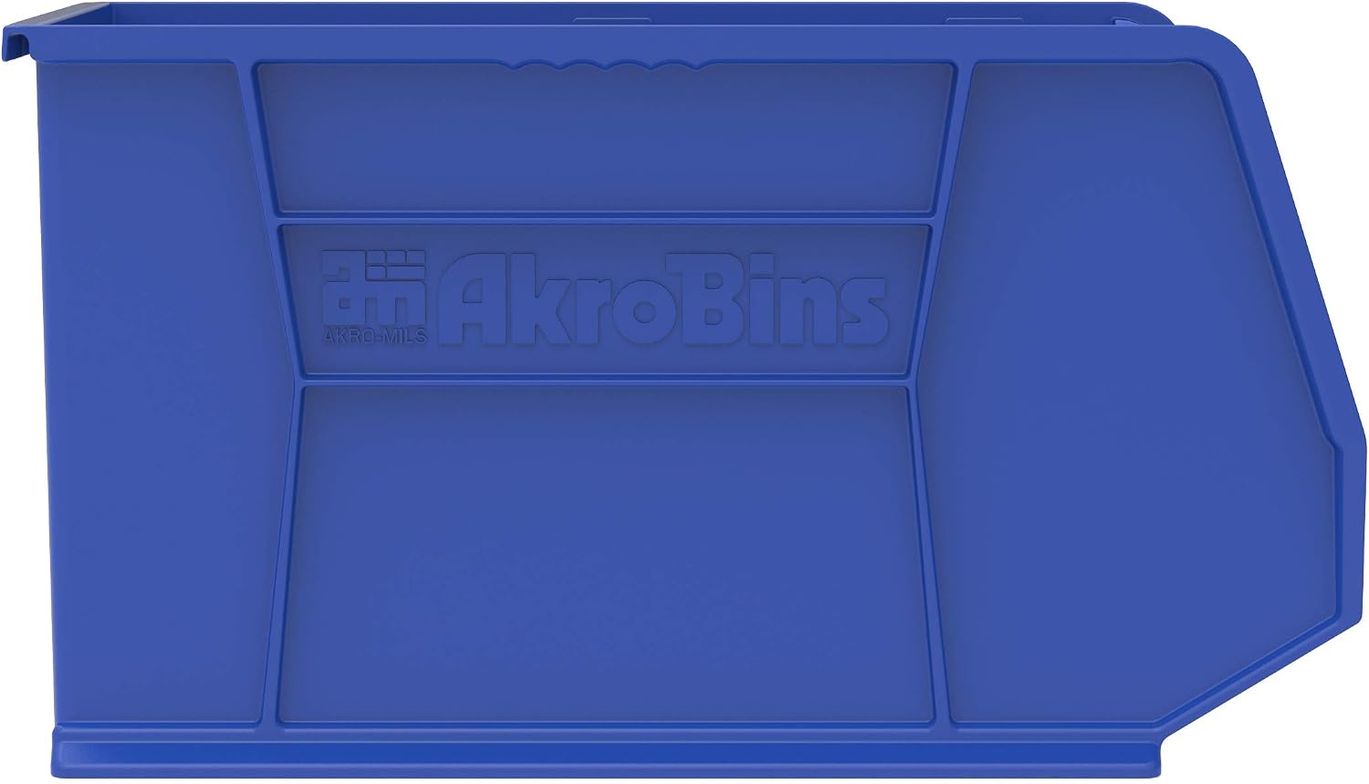 30260 AkroBins Plastic Storage Bins, 18"x11"x10", Blue, 6-Pack | Space-Saving Stackable Bins for Garage, Pantry