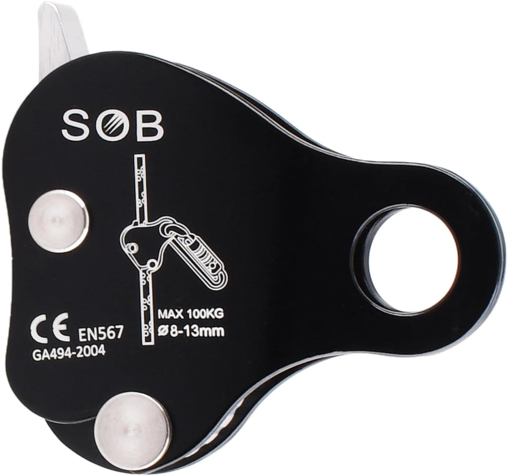 Climbing Ascender Fall Protection Rope Grab Belay Device Gear Aluminum Alloy Self-Locking for Rock Tree Climbing
