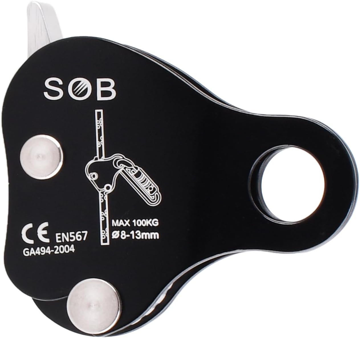 Climbing Ascender Fall Protection Rope Grab Belay Device Gear Aluminum Alloy Self-Locking for Rock Tree Climbing